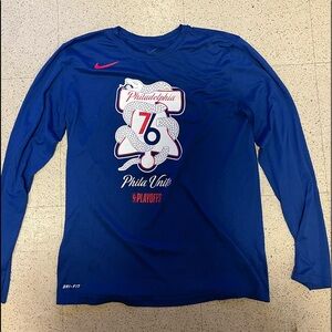 76ers long sleeve Nike tee
